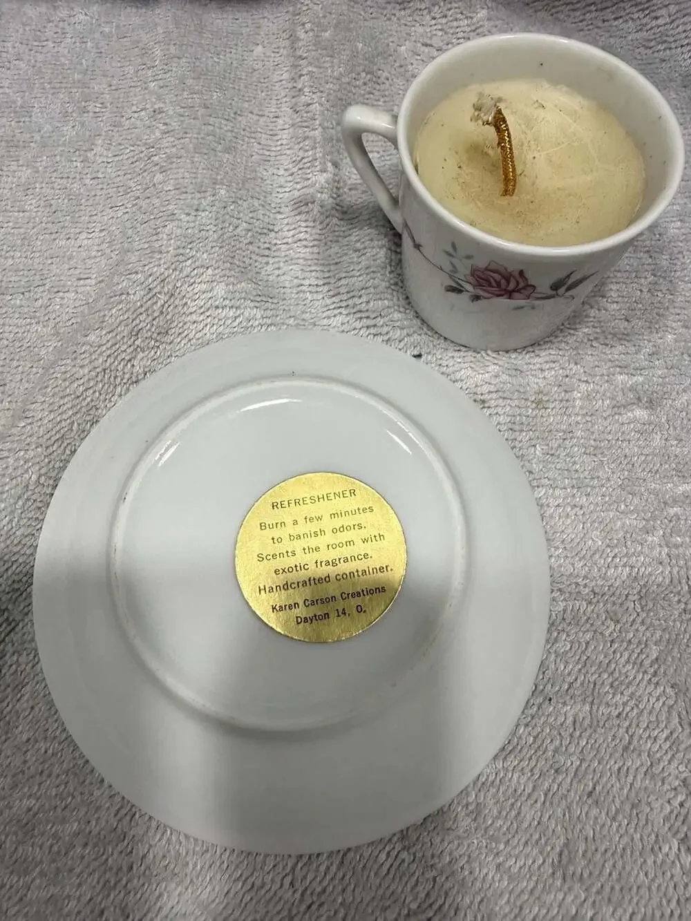 Karen Carson Creations Refreshener Rose Candle
